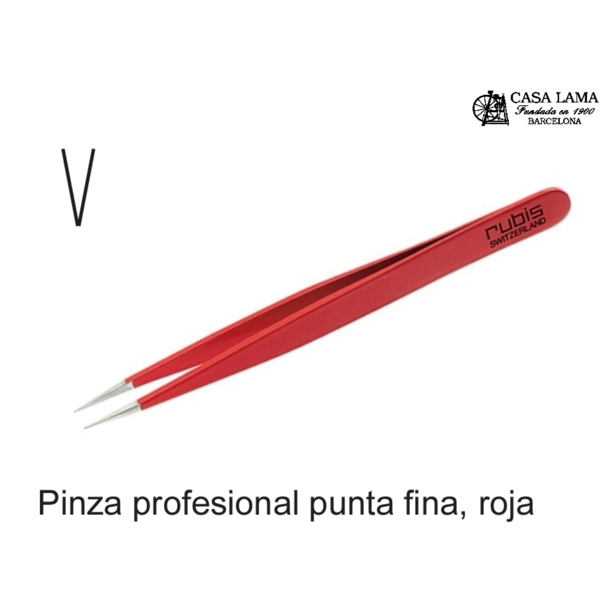 Pinza Rubis profesional punta fina Roja - Cuchilleria Casa Lama