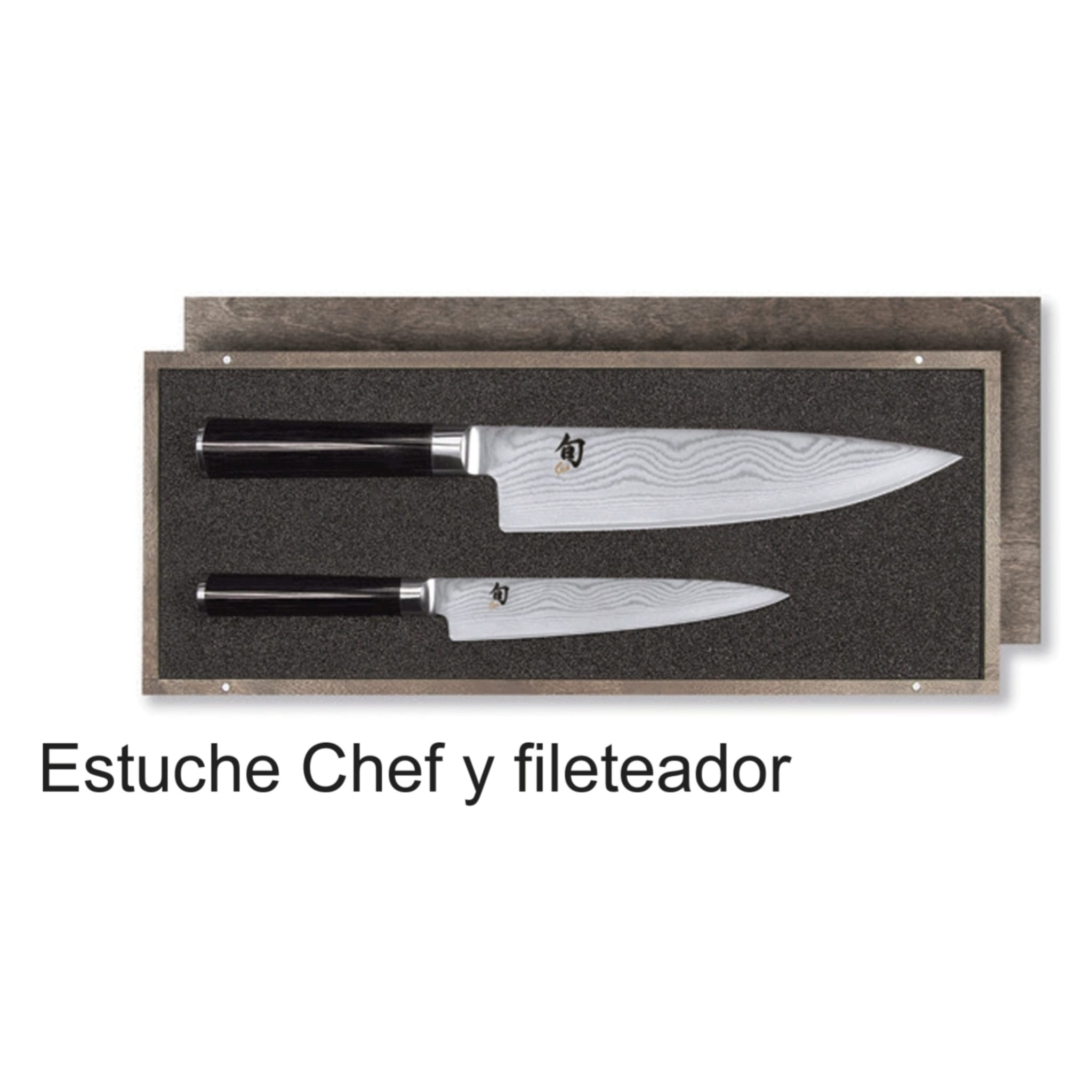 Kai Shun Damasco Estuche de 2 cuchillos: Chef y Fileteador - Casa Lama