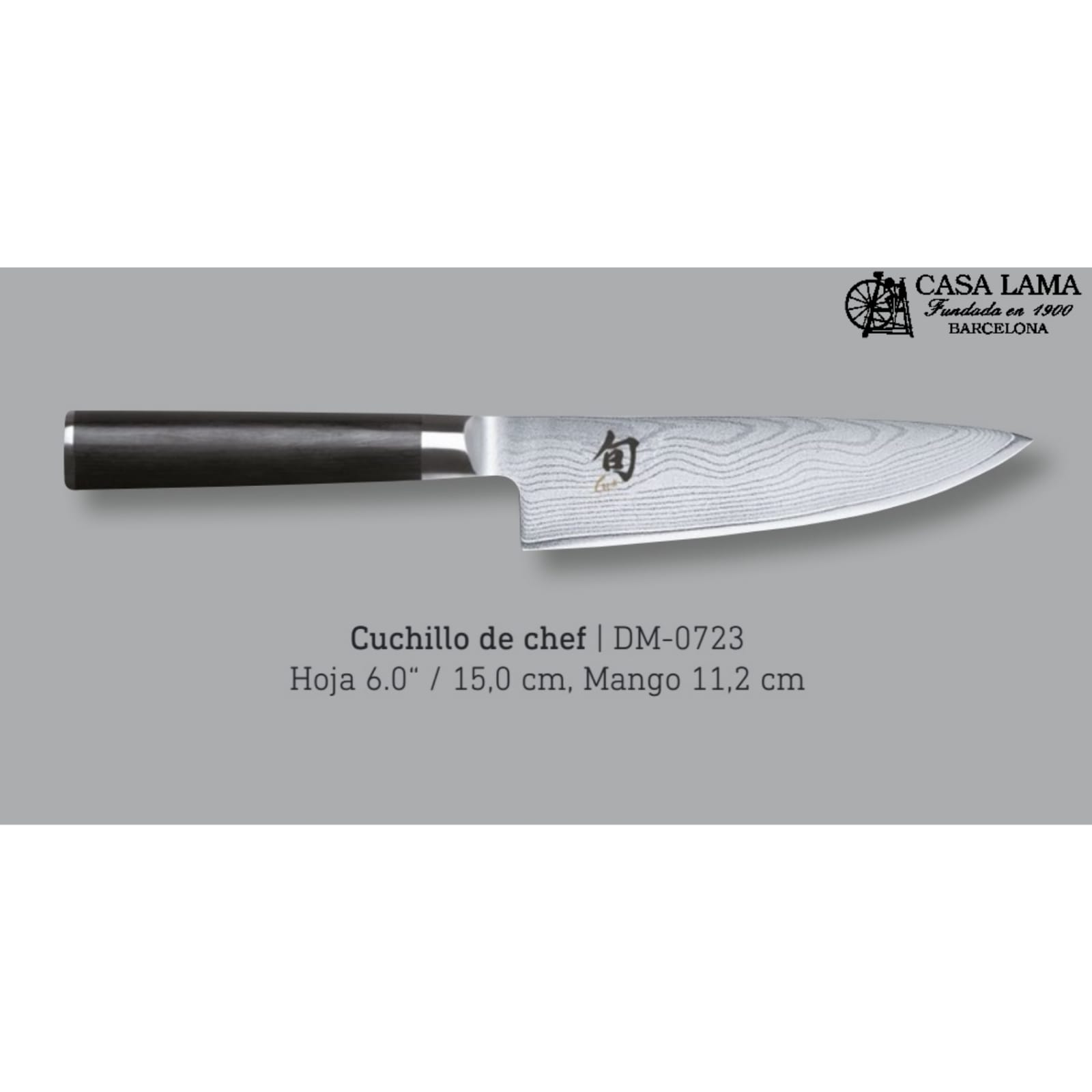 Chef 12 cm cuchillo para chef de la serie kai shun damasco