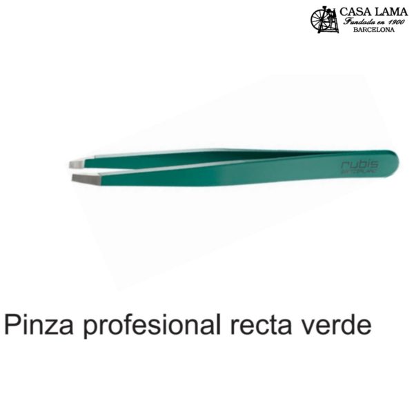 Pinza Rubis profesional recta verde