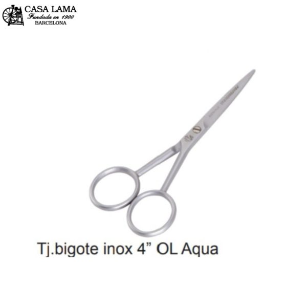 Tijera Premax Beauty bigote inox 4" OL Aqua