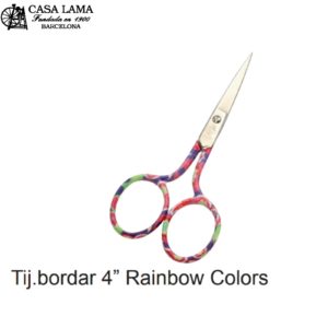 Tijera de bordar Rainbow Colors 4'' Premax