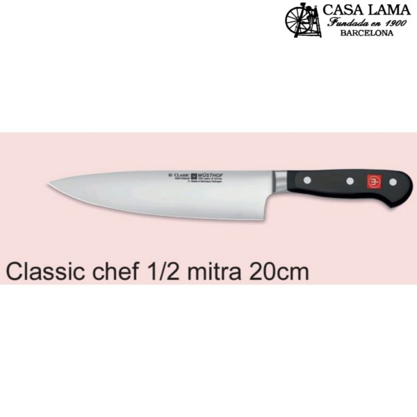 Cuchillo Wüsthof Classic Chef 1/2mitra 20 cm