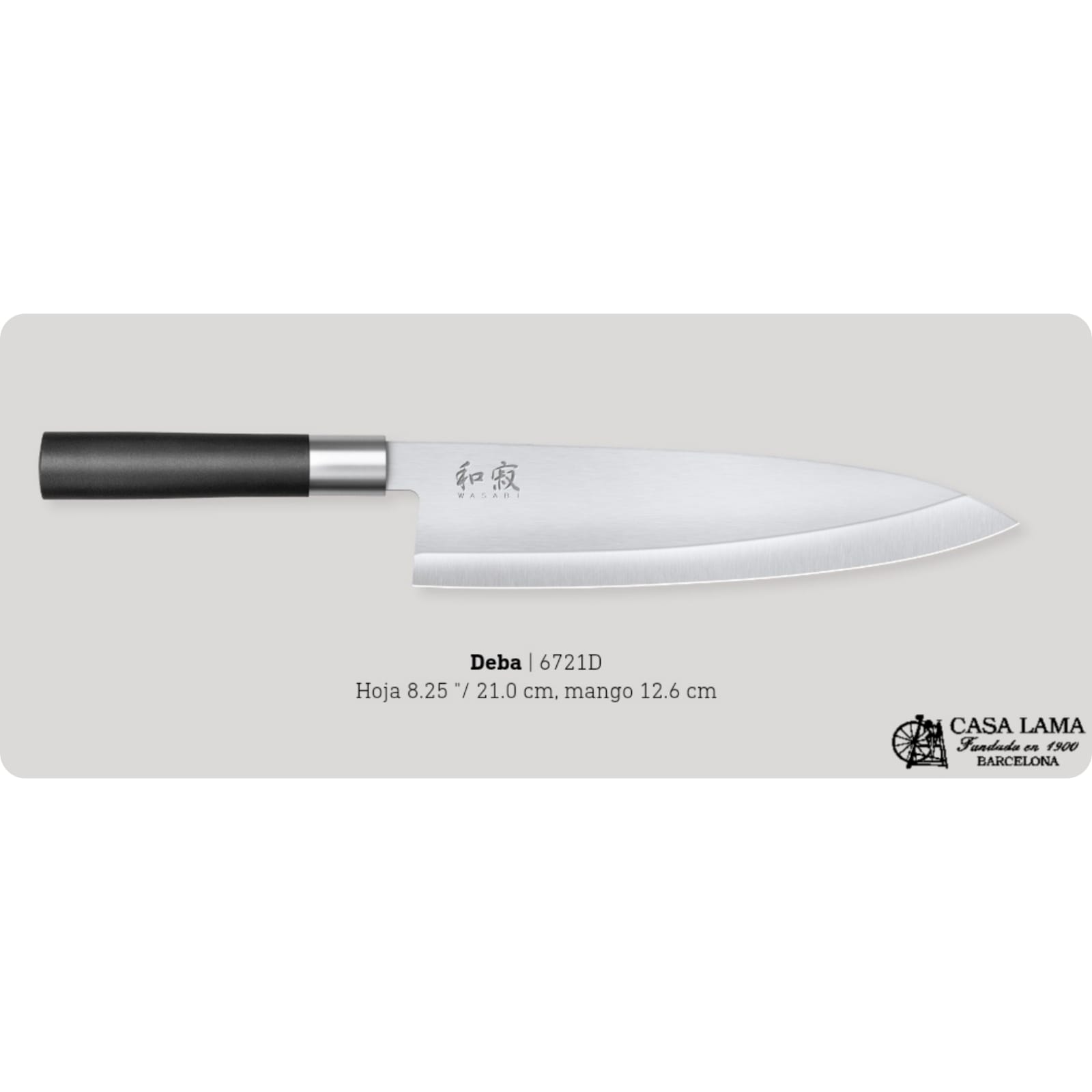 Cuchillo Wasabi Black Deba 21cm