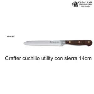 Cuchillo Wüsthof Crafter utilitario con filo serrado 14cm
