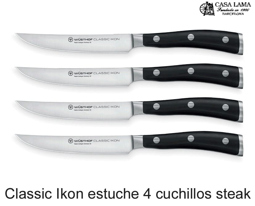 Wüsthof Classic Ikon Juego de 4 cuchillos steak
