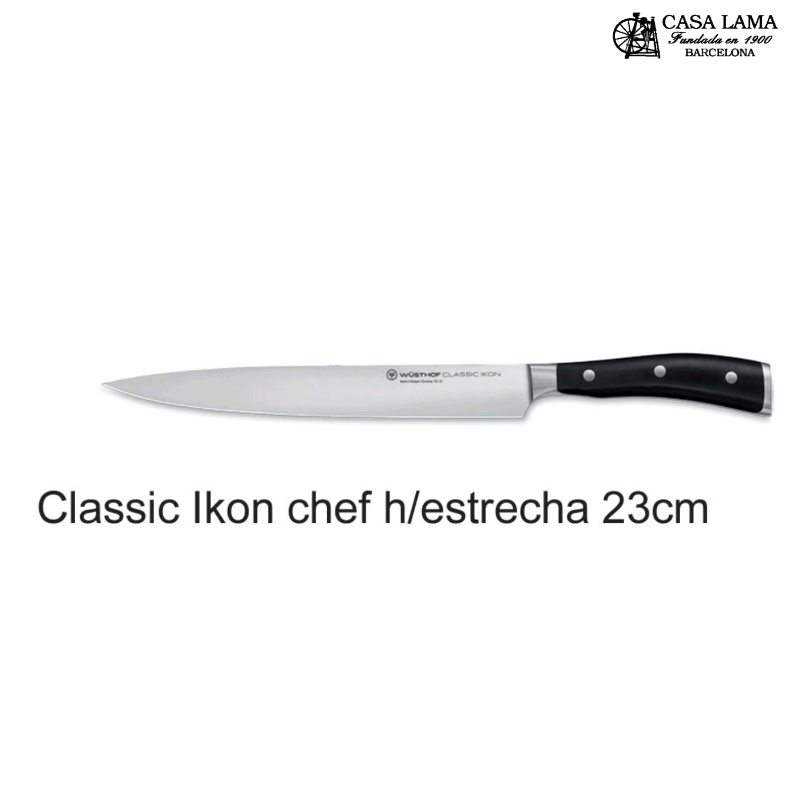 Cuchillo Wüsthof Classic Ikon Chef hoja estrecha 23 cm