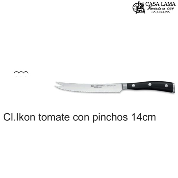 Cuchillo Wüsthof Classic Ikon Tomate con pinchos 14cm