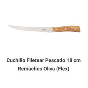Cuchillo Iside Olivo Fileteador curvo flexible 18 cm