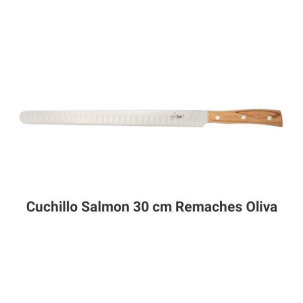 Cuchillo Iside Olivo Salmón alveolado 30cm