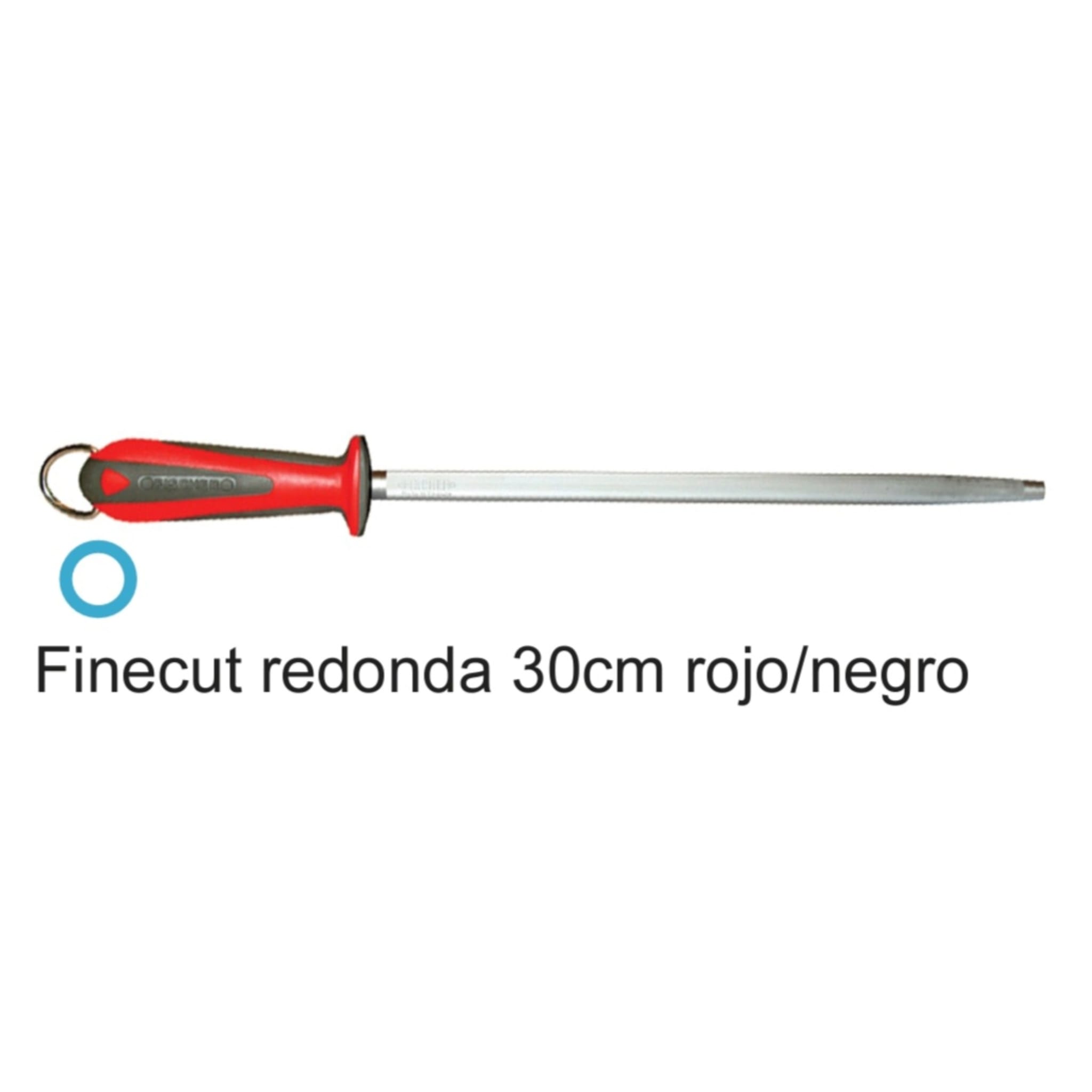 Chaira redonda Finecut 30cm rojo/negro