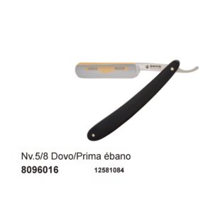 Navaja de afeitar Dovo/Prima ébano 5/8"
