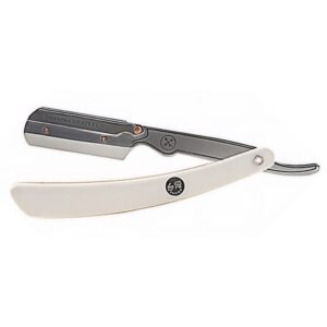 Navaja de afeitar Parker SRW mango resina blanca