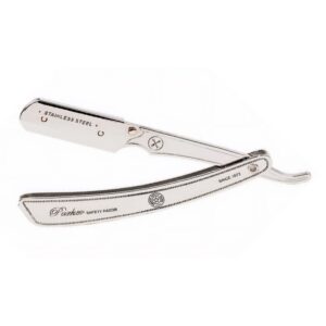 Navaja de Afeitar Shavette Parker SRX bloqueo mango inox plano