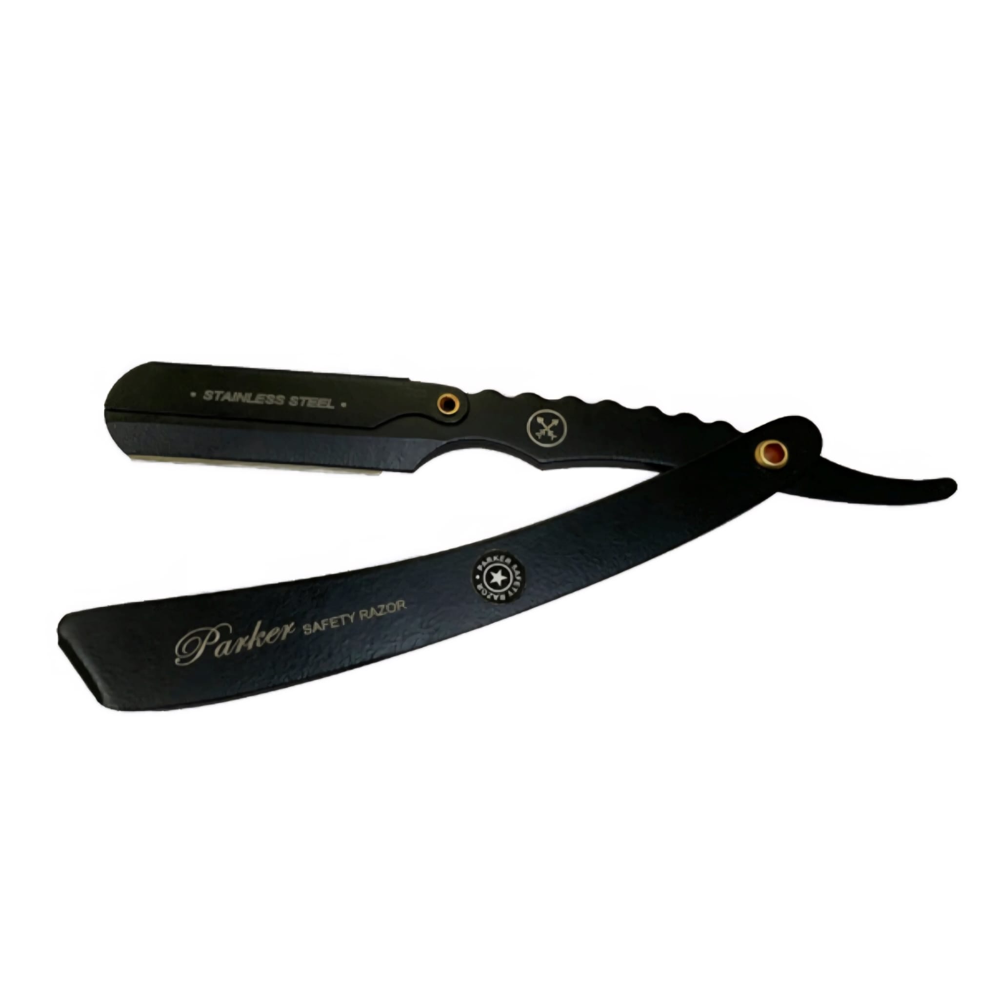 Navaja de Afeitar Shavette bloq. mango/hoja inox negro Parker SRXBLK