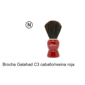 Brocha Semogue Galahad C3 caballo/resina roja