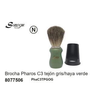 Brocha Semogue Pharos C3 Tejón gris/haya verde