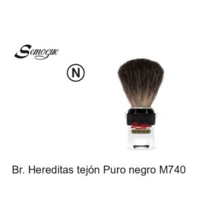 Brocha Semogue Hereditas Tejón Puro Negro M740